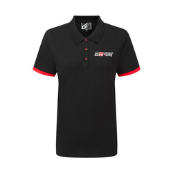 Polo damskie GR Logo czarne Toyota Gazoo Racing 