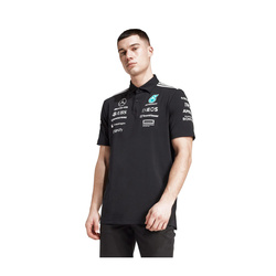 Polo męskie Team czarne Mercedes AMG F1 2025