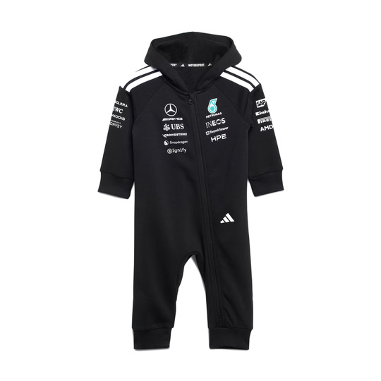 Kombinezon niemowlęcy Team Mercedes AMG F1 2026 czarny