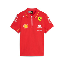 Koszulka Polo dziecięca czerwona Team Ferrari F1 2024