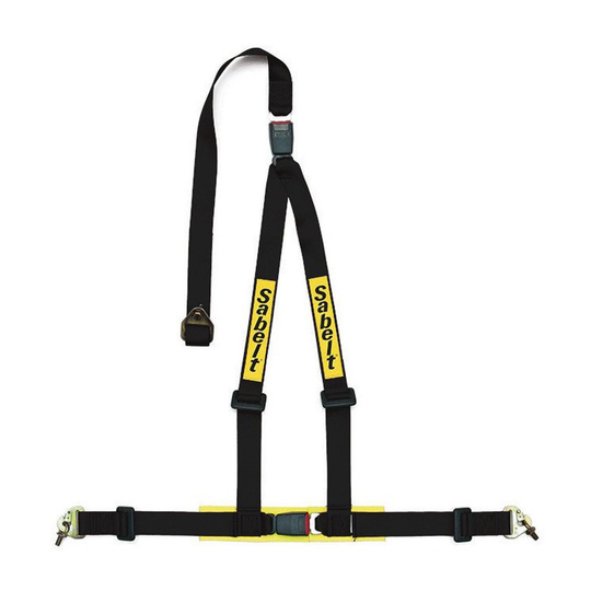 Pasy 3-punktowe Sabelt 2" czarne (ECE) Bolt-On/Snap Hook