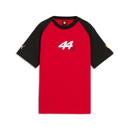 Koszulka t-shirt dziecięca Lewis Hamilton Graphic Scuderia Ferrari F1 2026 czerwona