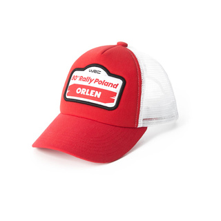 Czapka baseballowa Trucker czerwona Rally Poland WRC 2024