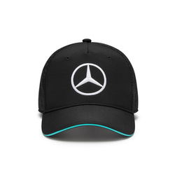 Czapka baseballowa dziecięca czarna Team Mercedes AMG F1 2024