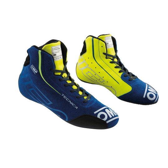 Buty OMP Tecnica MY25 granatowe/żółte (FIA)