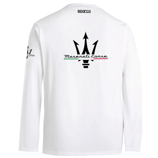 Koszulka Longsleeve Maserati Corse Sparco biała