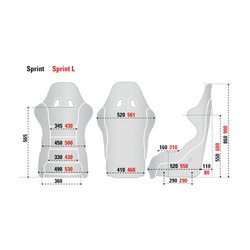 Fotel sportowy Sparco SPRINT MY19 czarny (homologacja FIA)