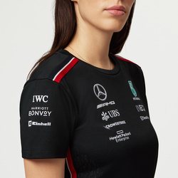 T-shirt damski Team Black Mercedes AMG F1 