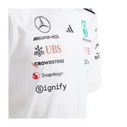 T-shirt dziecięcy Team biały Mercedes AMG F1 2025