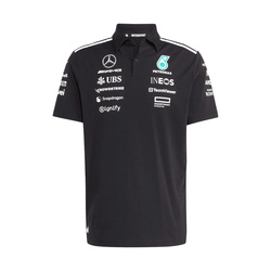 Polo męskie Team czarne Mercedes AMG F1 2025