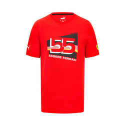 T-shirt męski Sainz Driver Red Ferrari F1 