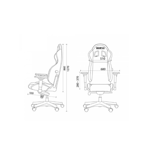 Fotel biurowy Sparco Icon czarny/czerwony