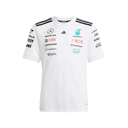 T-shirt dziecięcy Team biały Mercedes AMG F1 2025