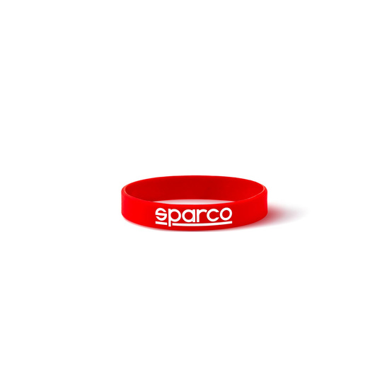 Opaska silikonowa na nadgarstek LOGO Sparco czerwona