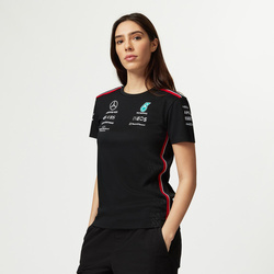 T-shirt damski Team Black Mercedes AMG F1 