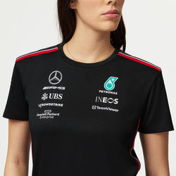 T-shirt damski Team Black Mercedes AMG F1 