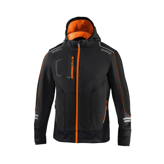 Kurtka Softshell Tech Sparco czarna/pomarańczowa
