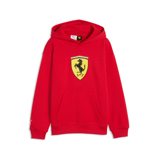 Bluza z kapturem dziecięca Logo Scuderia Ferrari F1 2026 czerwona