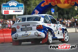 Co-drive Fordem Escort Cosworth z Markiem Suderem Rajd Barbórka 2024