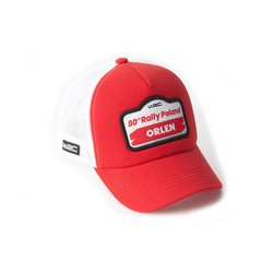 Czapka baseballowa Trucker czerwona Rally Poland WRC 2024