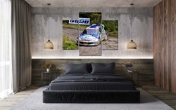 Fotoobraz Leszek Kuzaj / Erwin Mombaerts - Peugeot 206 WRC 180 x 100 cm