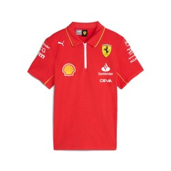 Koszulka Polo dziecięca czerwona Team Ferrari F1 2024