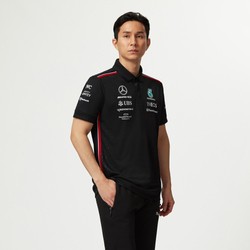 Polo męskie Team Black Mercedes AMG F1 