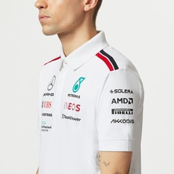 Polo męskie Team białe Mercedes AMG F1 