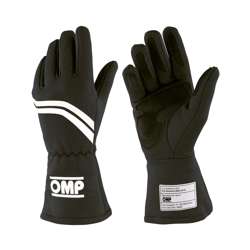 Rękawice OMP DIJON MY21 czarne (homologacja FIA)