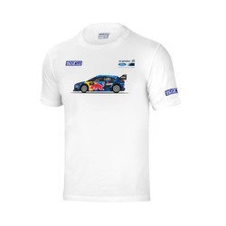 T-shirt męski Car M-Sport Sparco biały