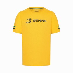 T-shirt męski Stripe żółty Ayrton Senna F1 2024