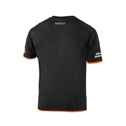 T-shirt męski TECH Sparco czarno-pomarańczowy