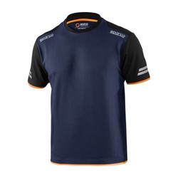 T-shirt męski TECH Sparco granatowo-pomarańczowy