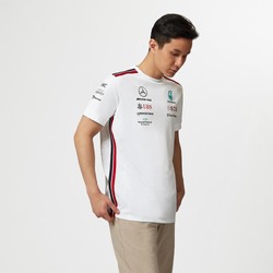 T-shirt męski Team biały Mercedes AMG F1 