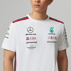 T-shirt męski Team biały Mercedes AMG F1 